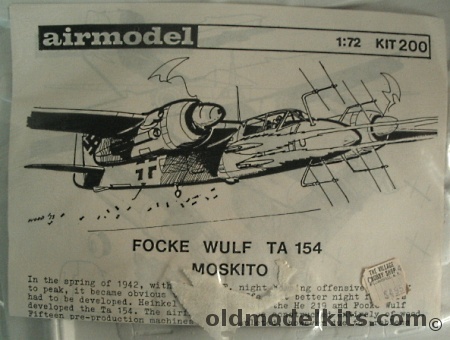 Airmodel 1/72 Focke-Wulf Ta-154 Mosquito, 200 plastic model kit